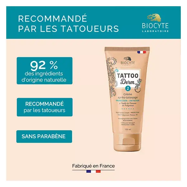 Creme pós-tatuagem Biocyte Tattoo Derm 2 para proteção e manutenção, 100ml