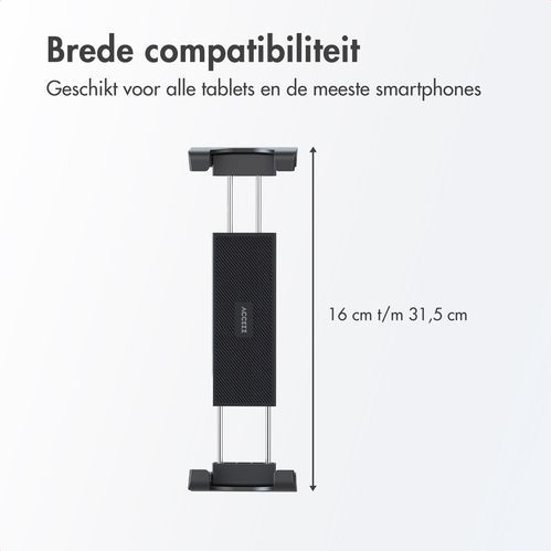 Accezz - Tablet Houder Auto - Zwart - Verstelbaar - Universeel