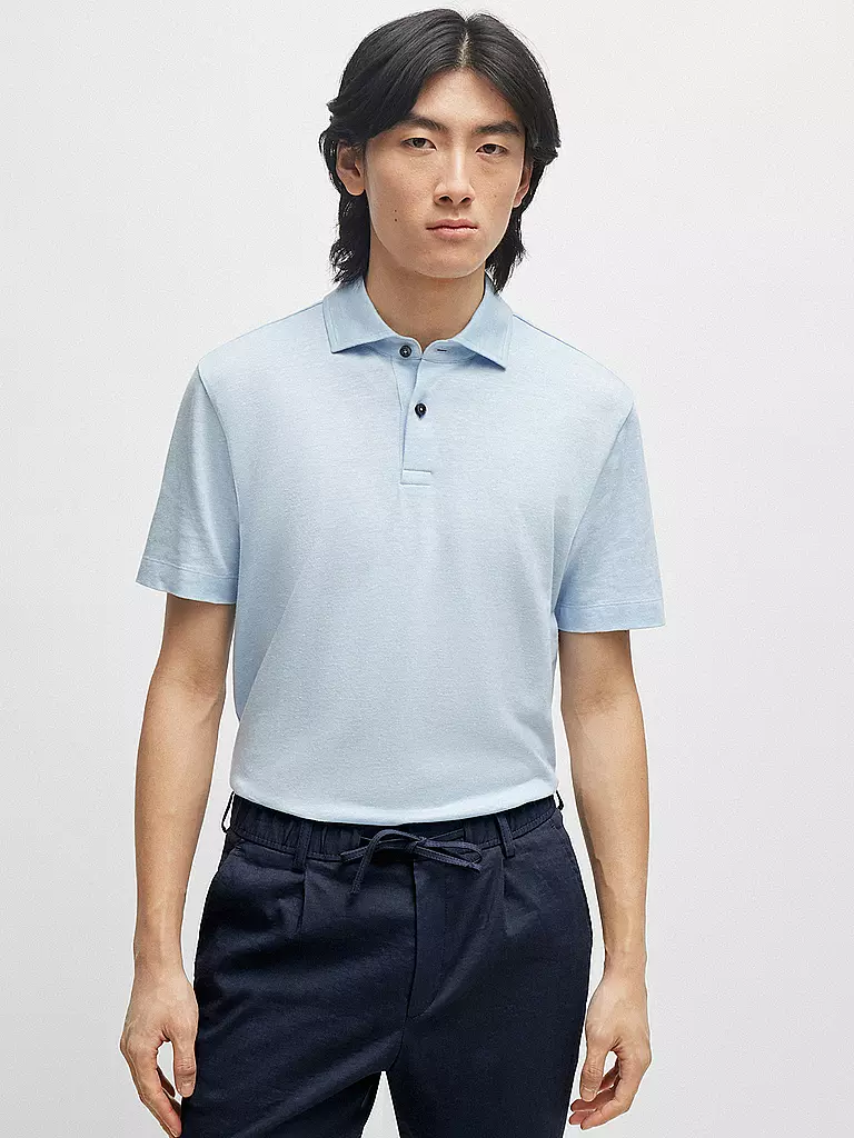 BOSS Poloshirt Regular FIt PRESS hellblau