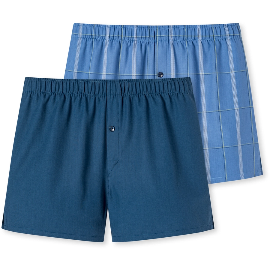 Schiesser Boxer Webboxer dunkelblau, weiß