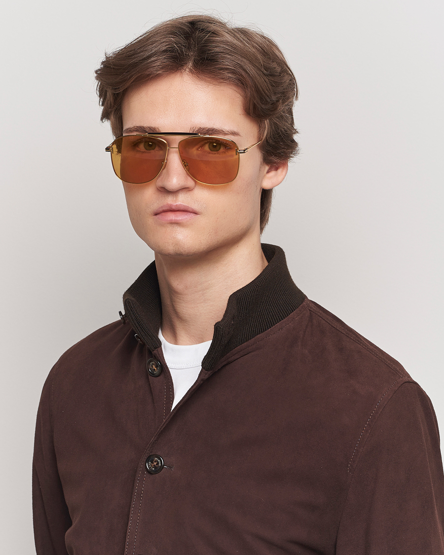 Tom Ford Jaden FT1017 Metal Sunglasses Gold/Brown