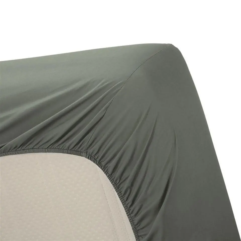 Ambiante Hoeslaken Katoen Green-1-persoons (80x200 cm)