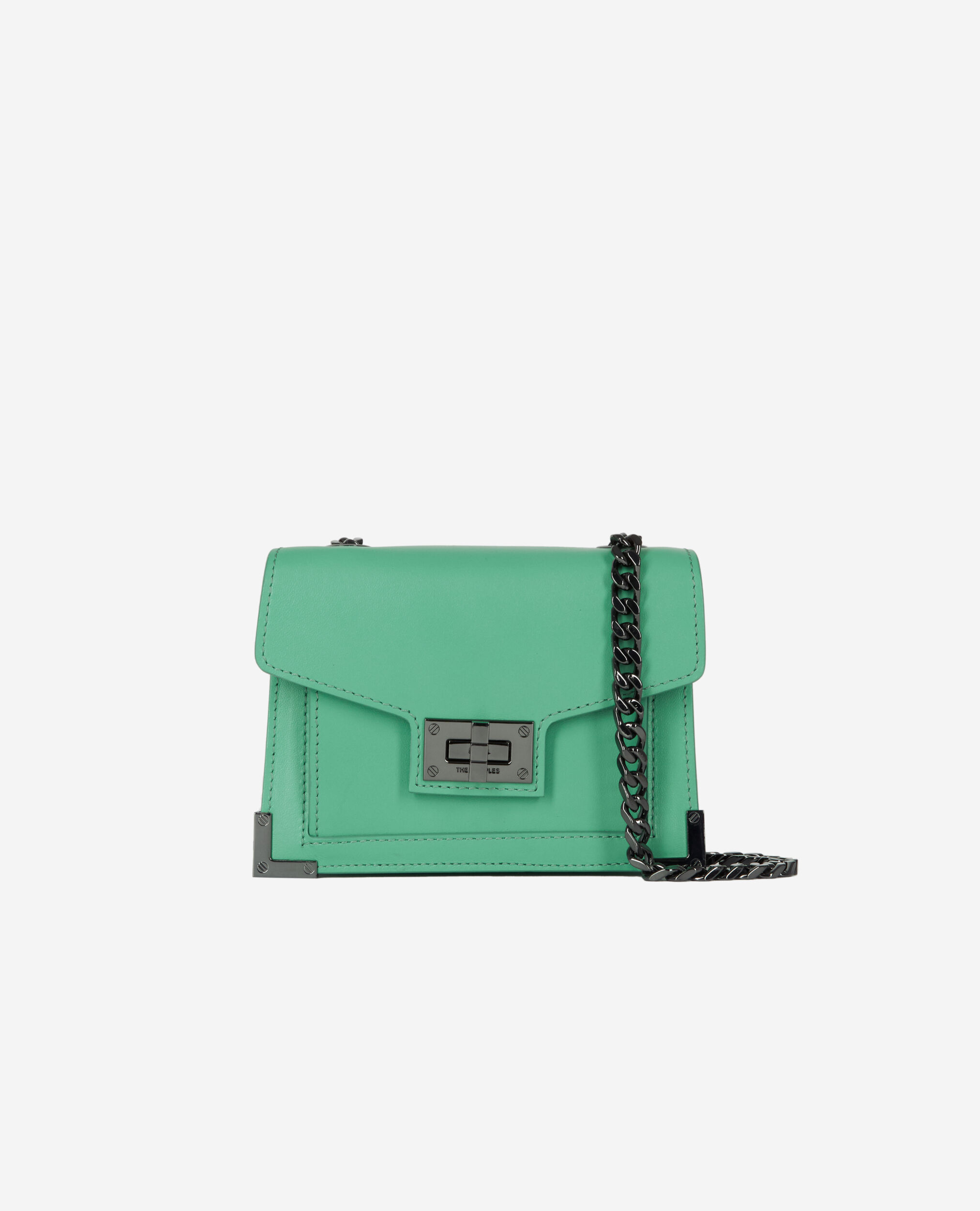 Sac Emily nano en cuir vert