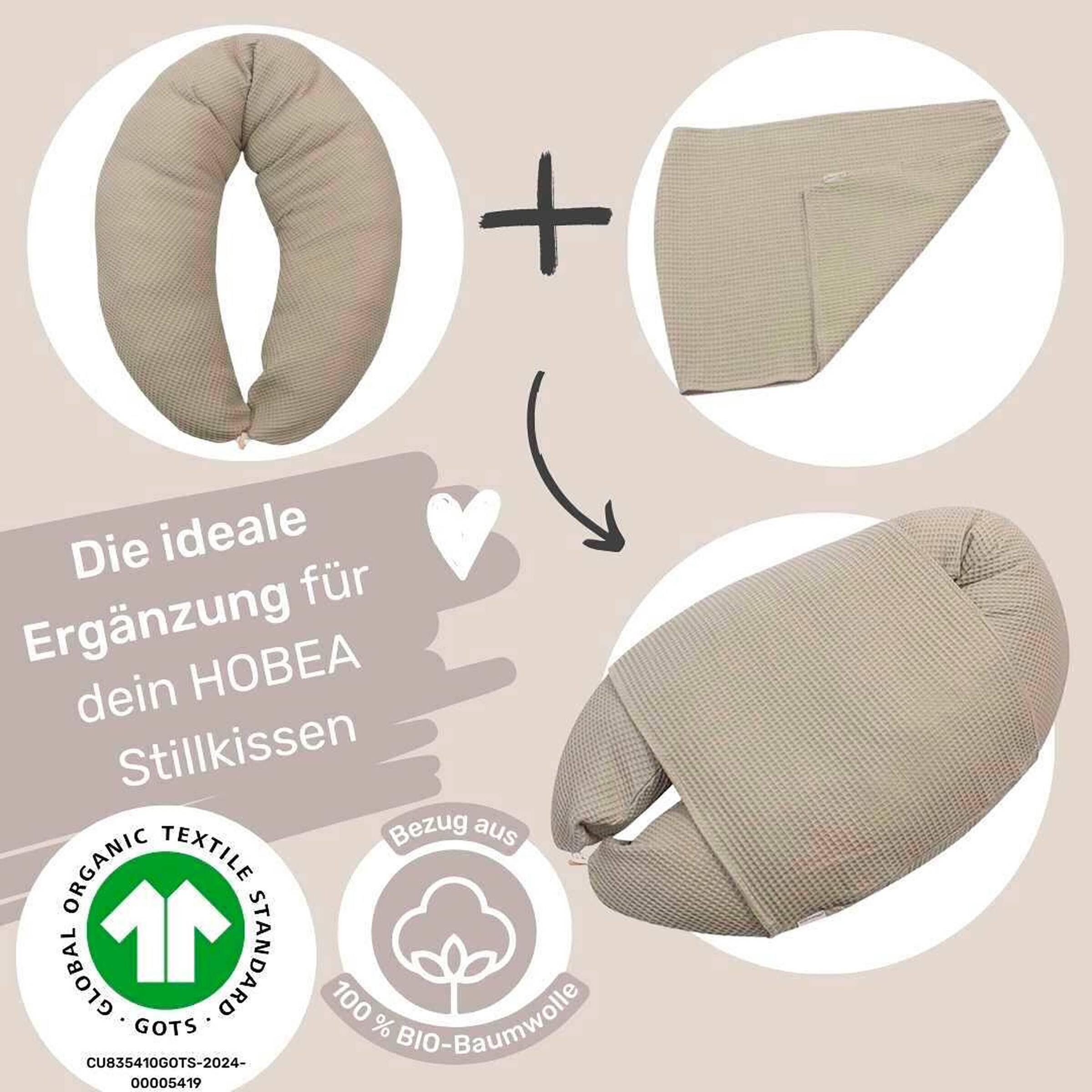 HOBEA-Germany Baby Lagerungsbezug in verschiedenen Farben anthrazit
