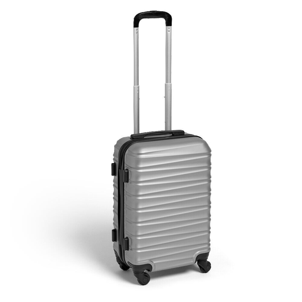 Valise cabine 32L plastique ABS grise 35x22xH57cm