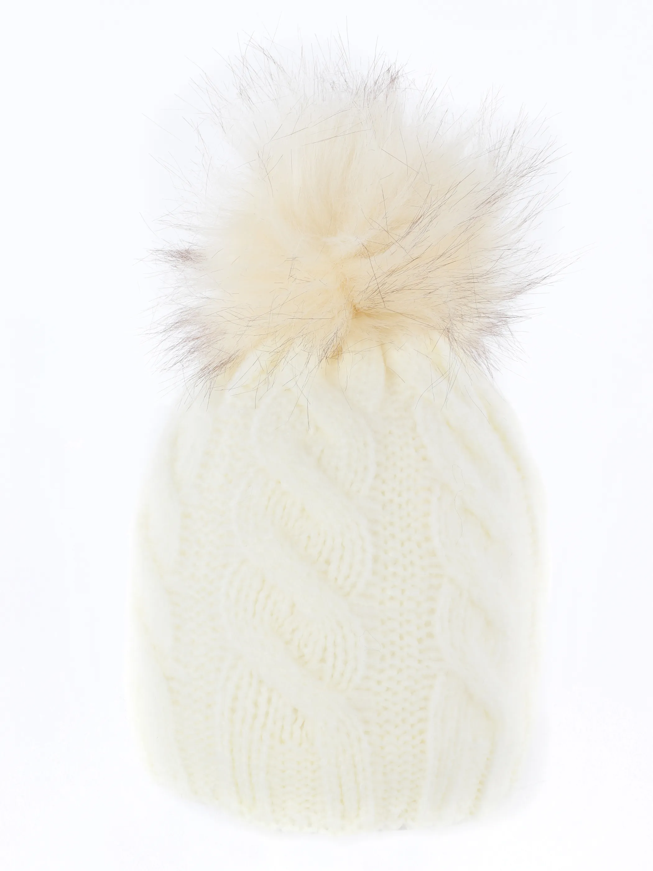 Damen Strickmütze mit Bommel