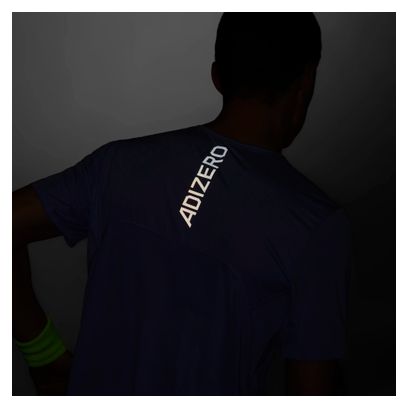 Maillot manches courtes Adidas Adizero Tee Bleu Homme
