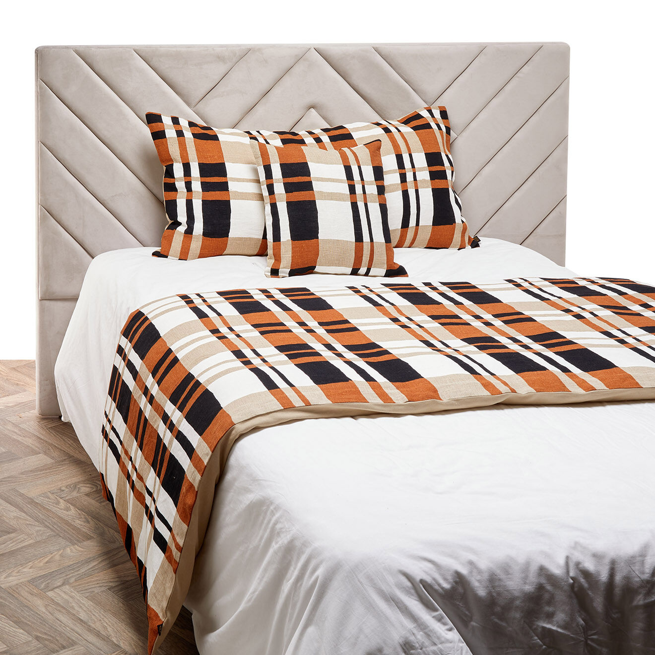 Haomy Housse de coussin en Lin & Coton Cork caramel - 45x45 cm