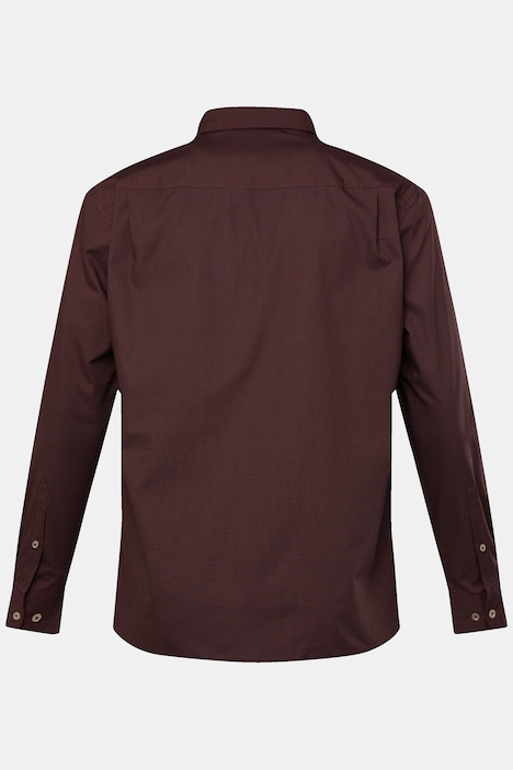 Boston Park Hemd, Langarm, Minimal-Muster, Buttondown-Kragen, Comfort Fit, bis 8 XL