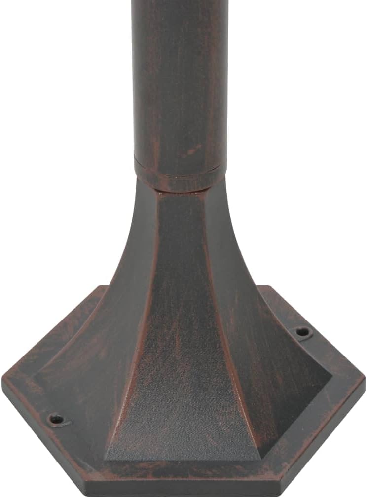 Kangmusi Garten-Pollerleuchte 6 Stk. E27 110 cm Aluminium Bronzefarben, 44205