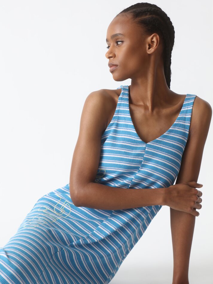 Vestido listrado Mistral x Lefties - Azul Médio