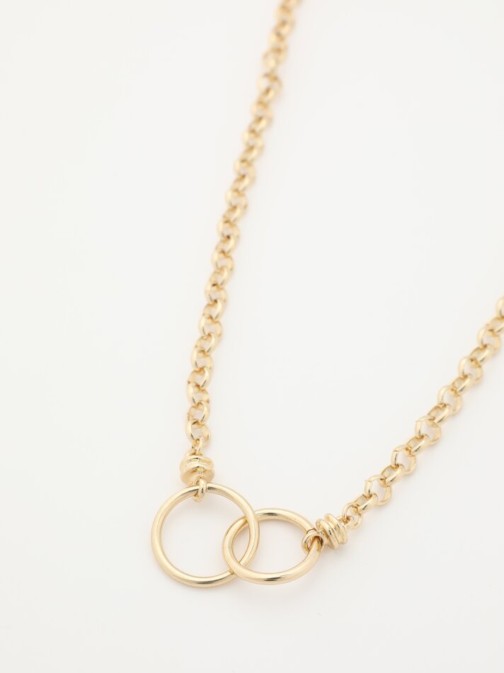 Conjunto de 2 colares combinando - Dourado