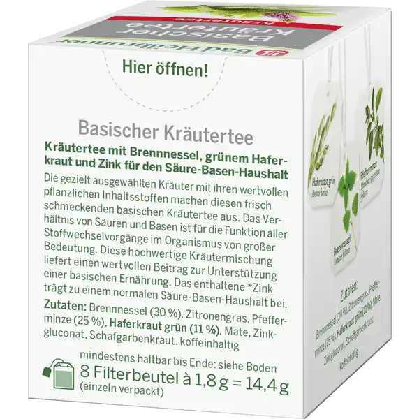 Basischer Kräutertee, mit Zink* für den Säure-Basen Haushalt