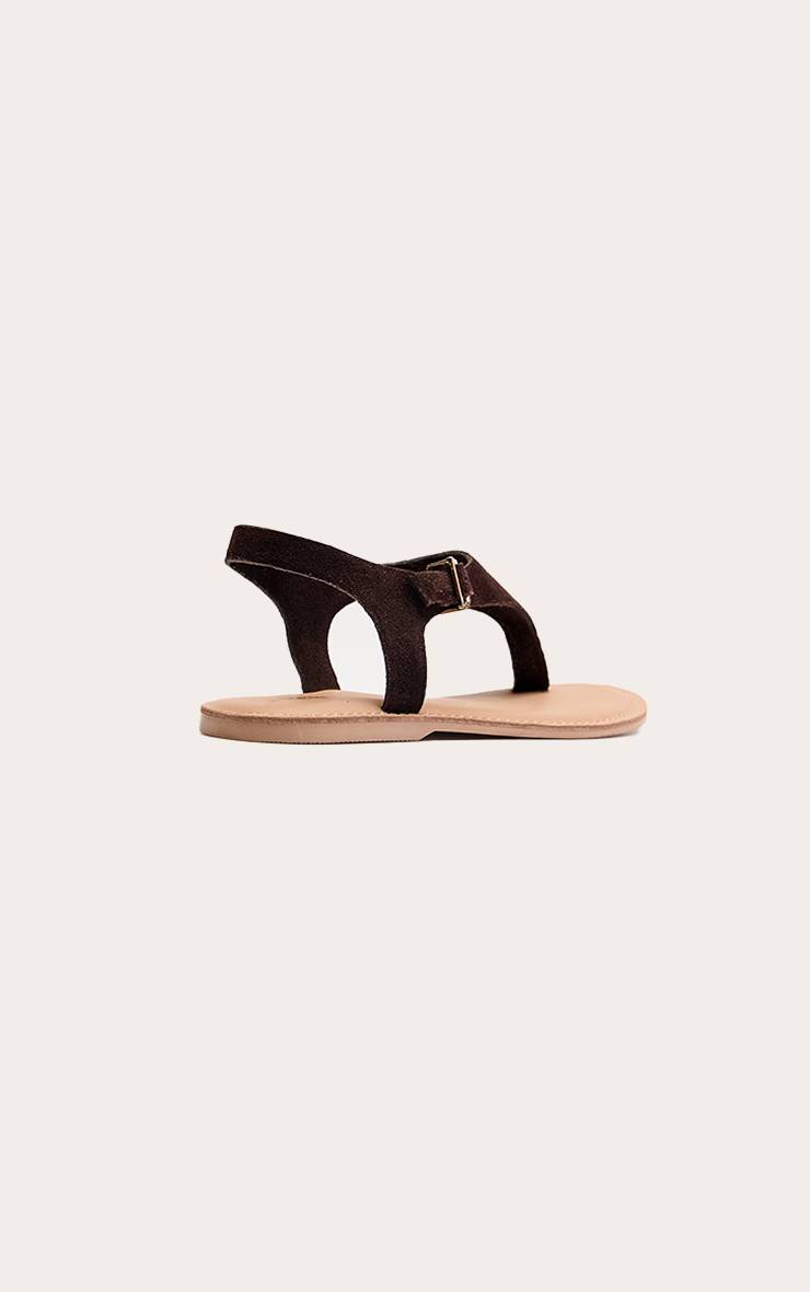 Chocolat Sandales Tongs En Daim