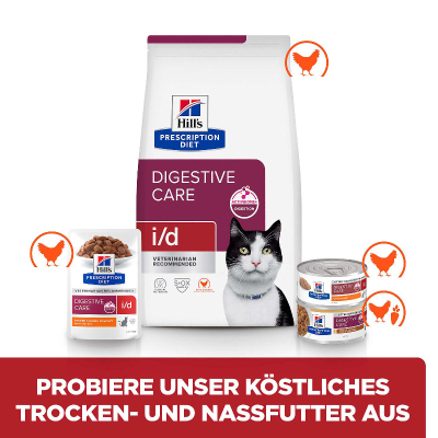 Hill's VET Katze Nassfutter Prescription Diet i/d Digestive Care Huhn & Gemüse 24x82g