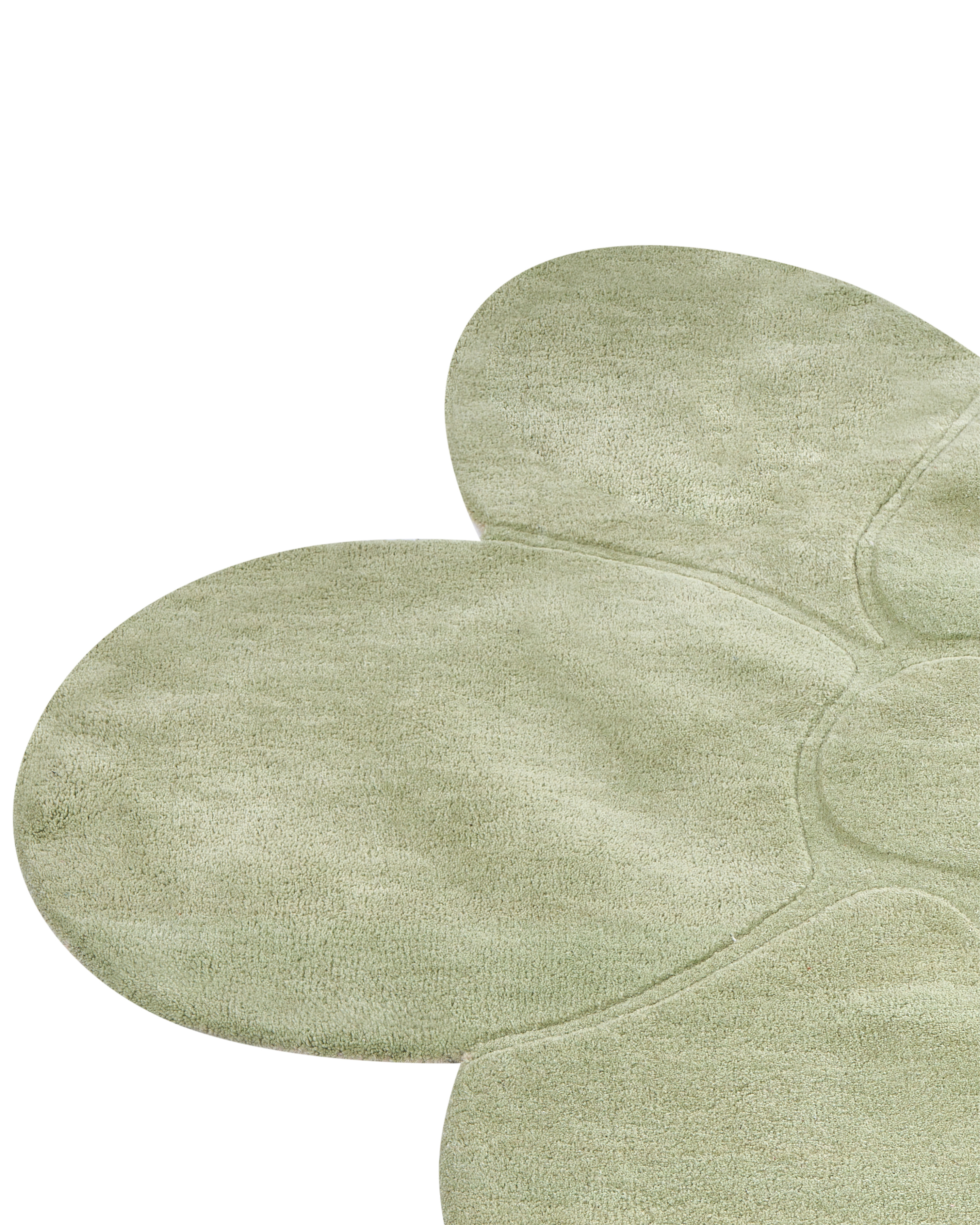 Vloerkleed KOKKINI Lichtgroen ø 140 cm Wol
