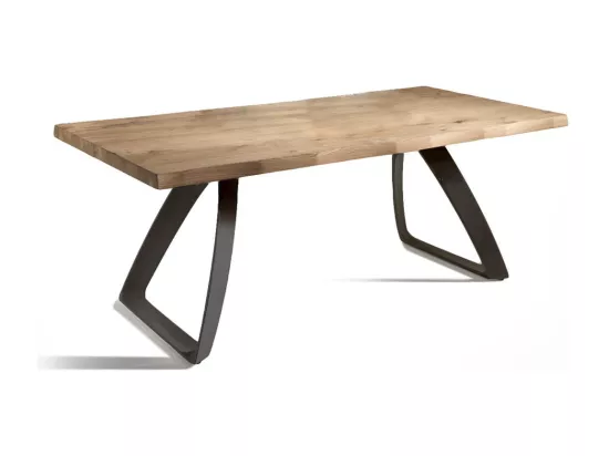 Bridge Table Extensible (160/240 x 90 cm) en Placage Chêne Noir