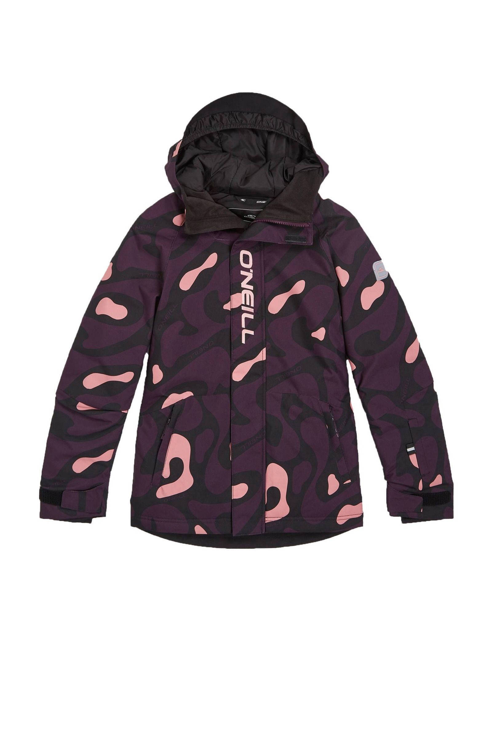 O'Neill ski-jack donkerpaars/zwart/roze