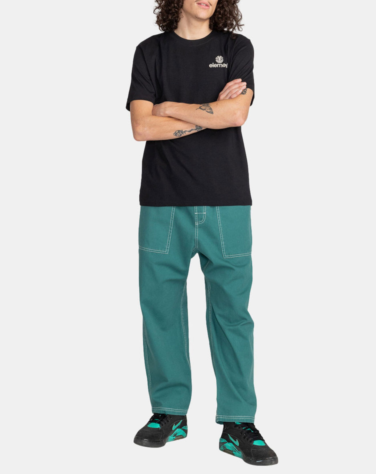 Element T-Shirt Peaks noir