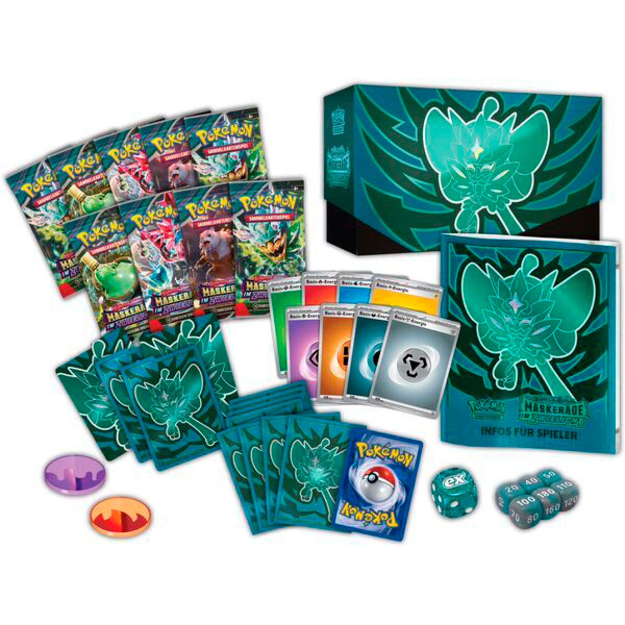 Amigo Sammelkarten Pokémon-TCG: Karmesin & Purpur - Maskerade im Zwielicht Top-Trainer Box