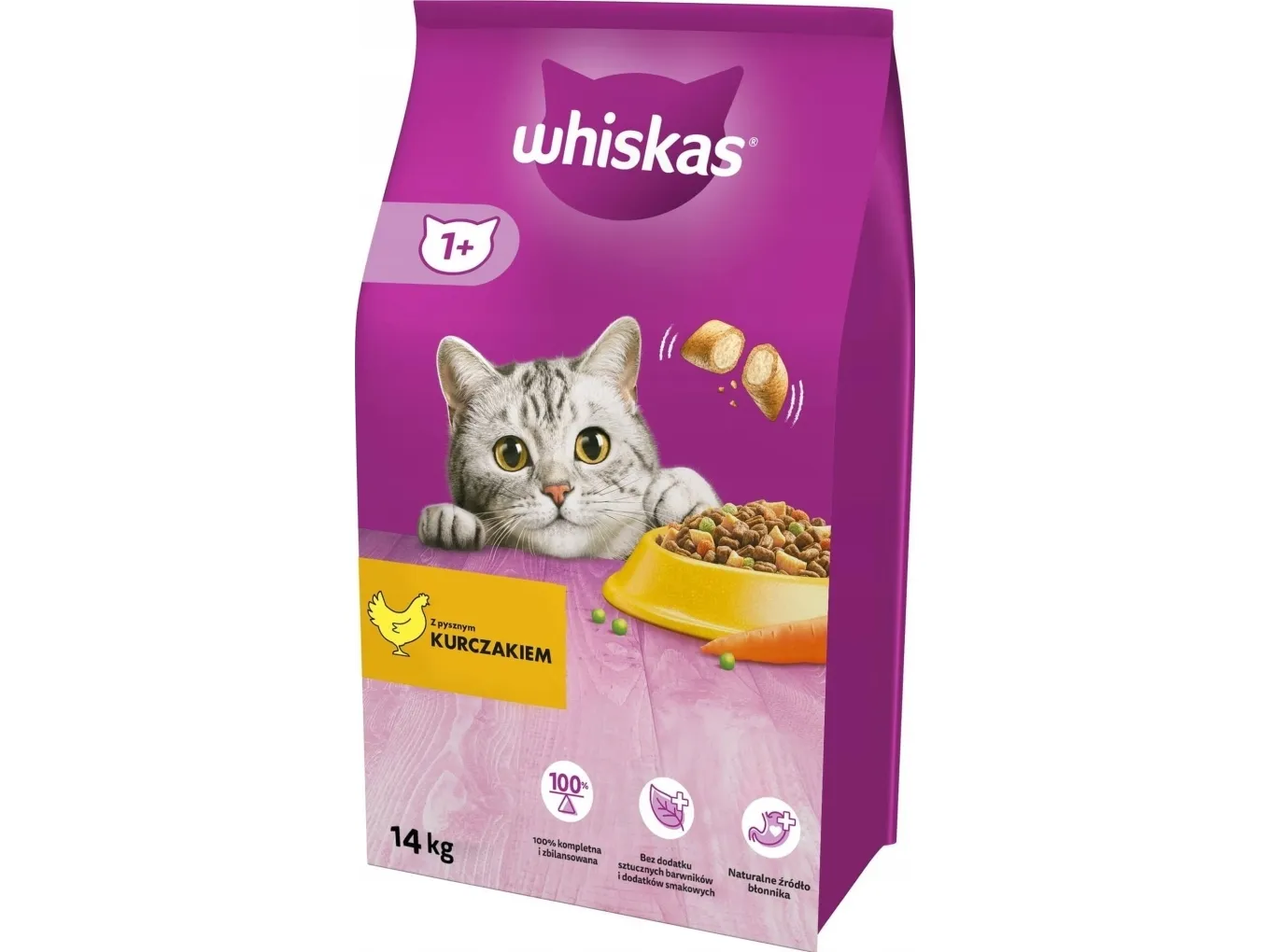 Whiskas Tørfoder, kat, voksen, Kylling, 14 kg