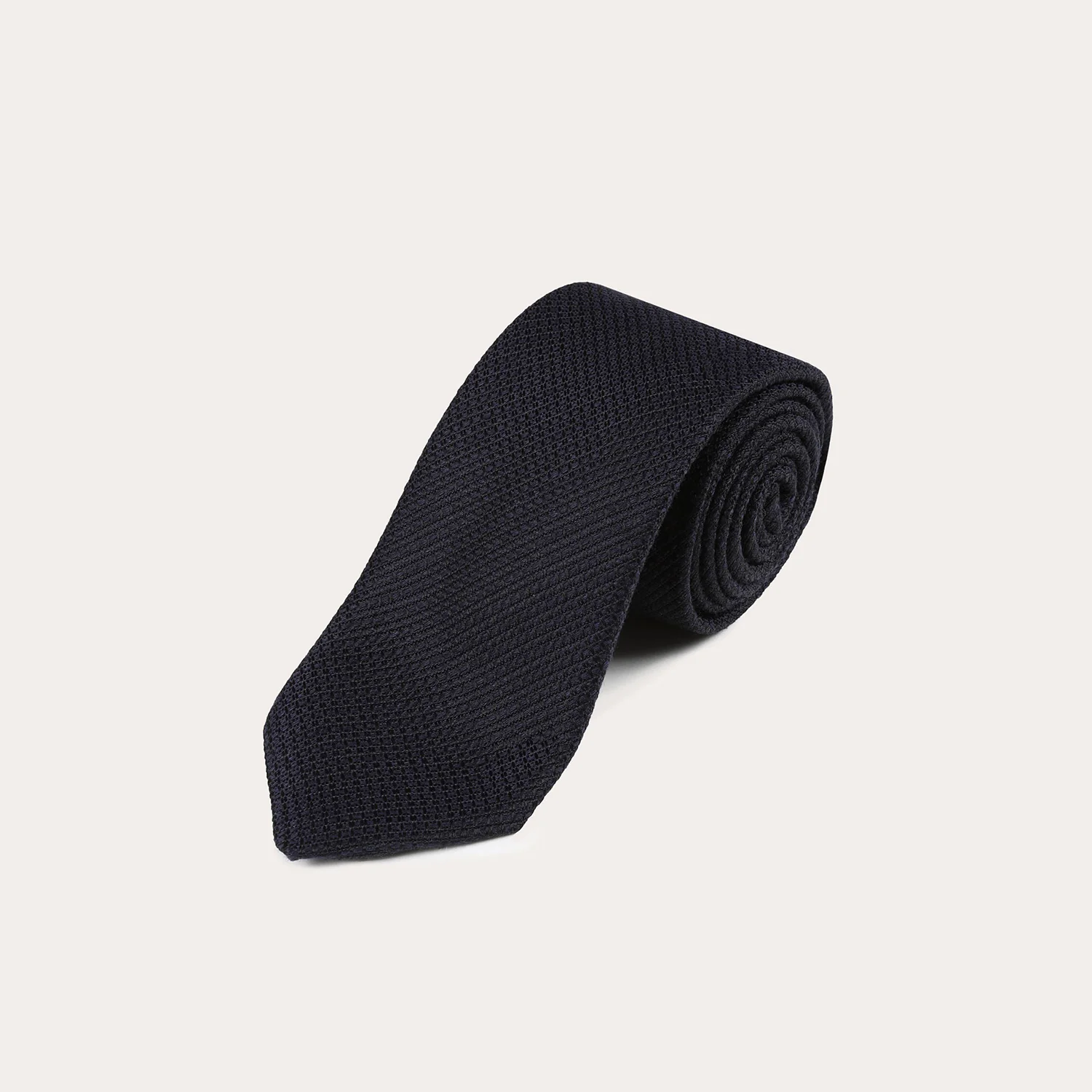 Navy woven tie