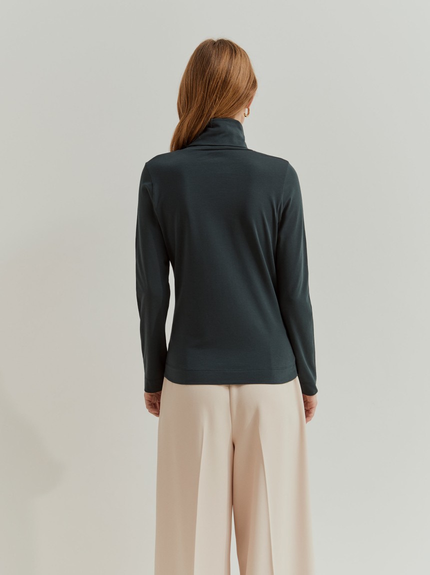 Camisola de gola alta com algodão