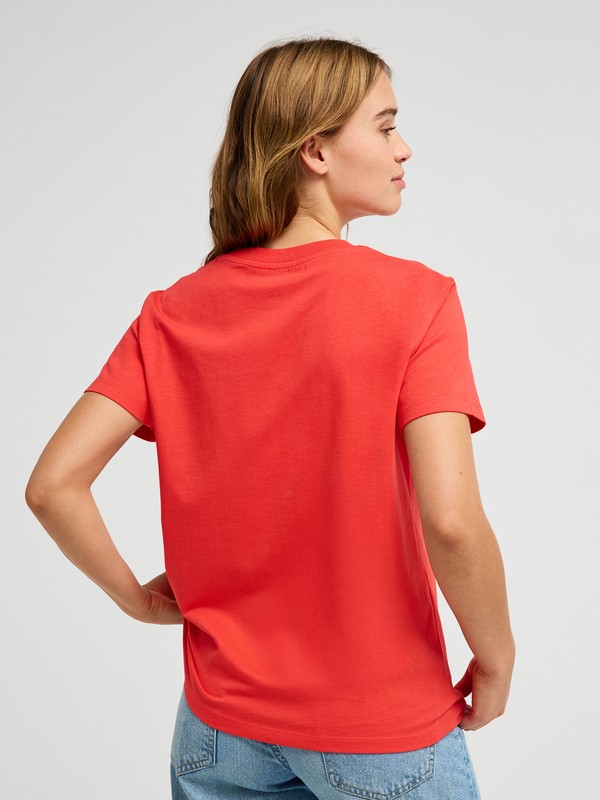 Ocean Road Art T-shirt à manches courtes Rouge Femme