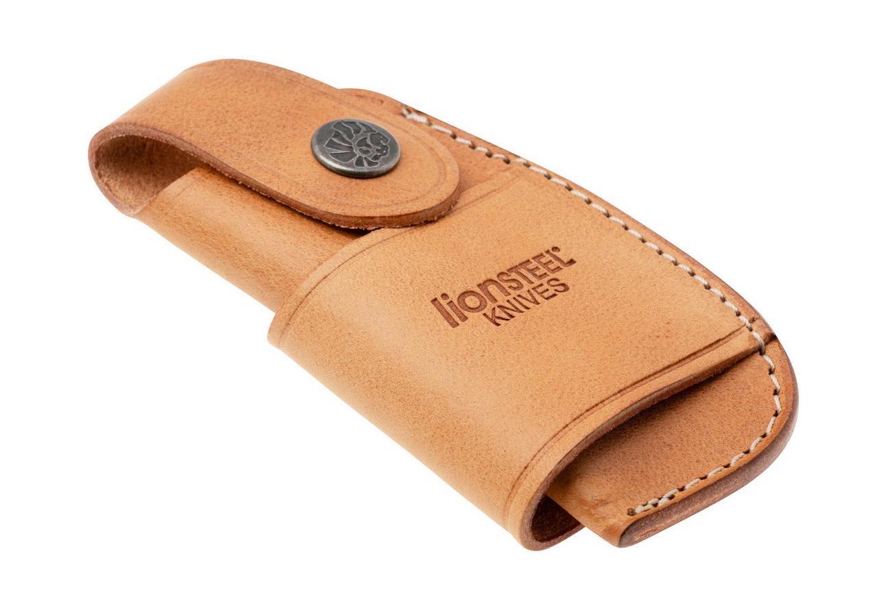 LionSteel Leather Sheath 900FDV4 SN horizontaal/verticaal multicarry, riemfoedraal, lichtbruin leer