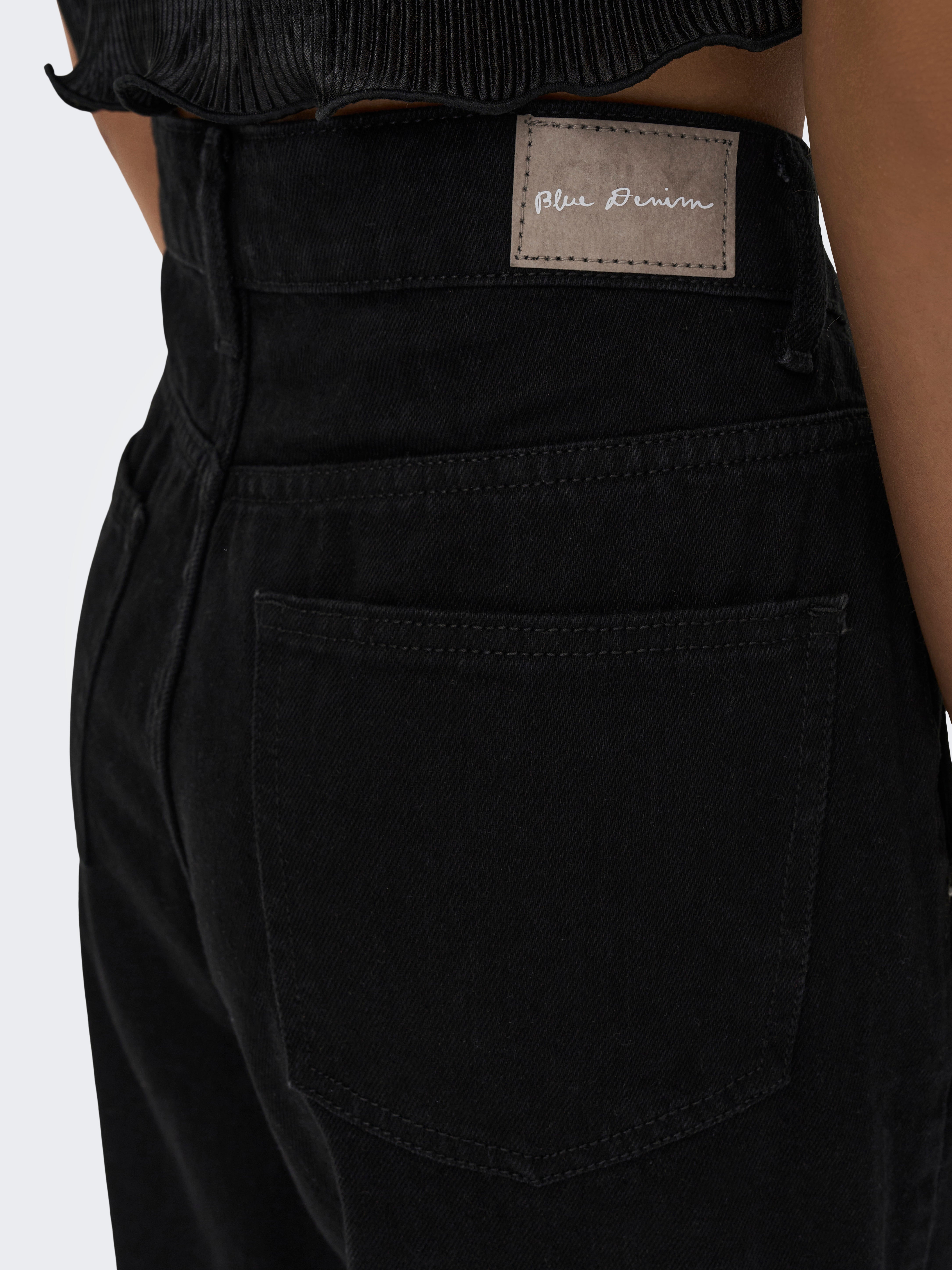 ONLCARO Mittlere Taille Karotte, locker geschnitten Jeans Black Denim
