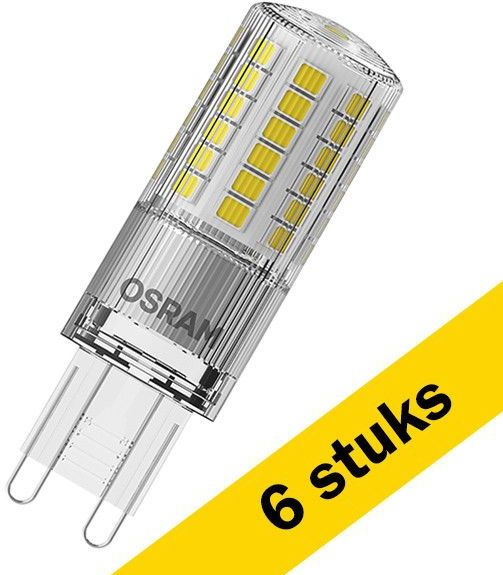 6x Osram G9 LED capsule | SMD | Helder | 2700K | 4.8W (50W)