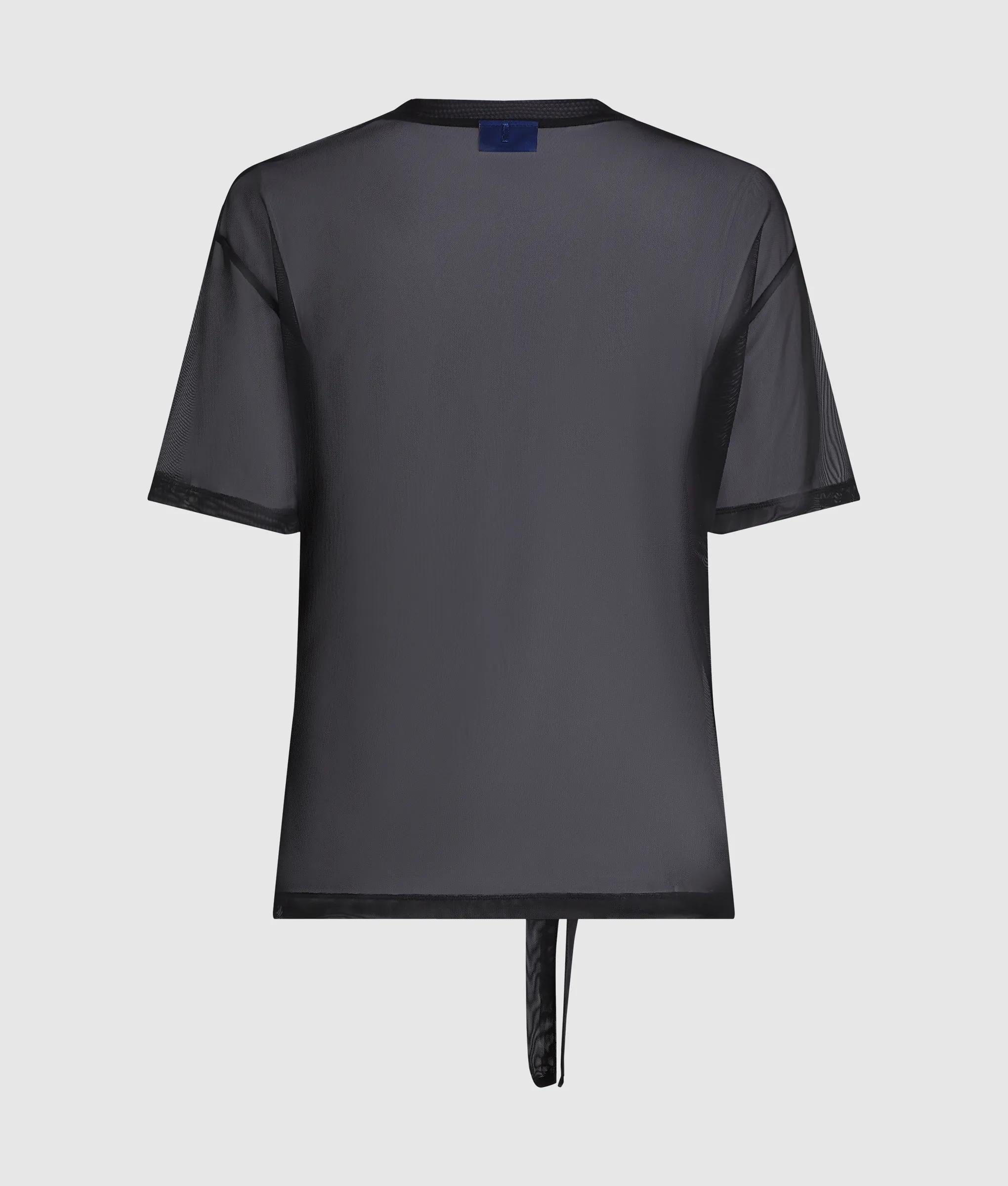 Mesh stropdas detail t-shirt