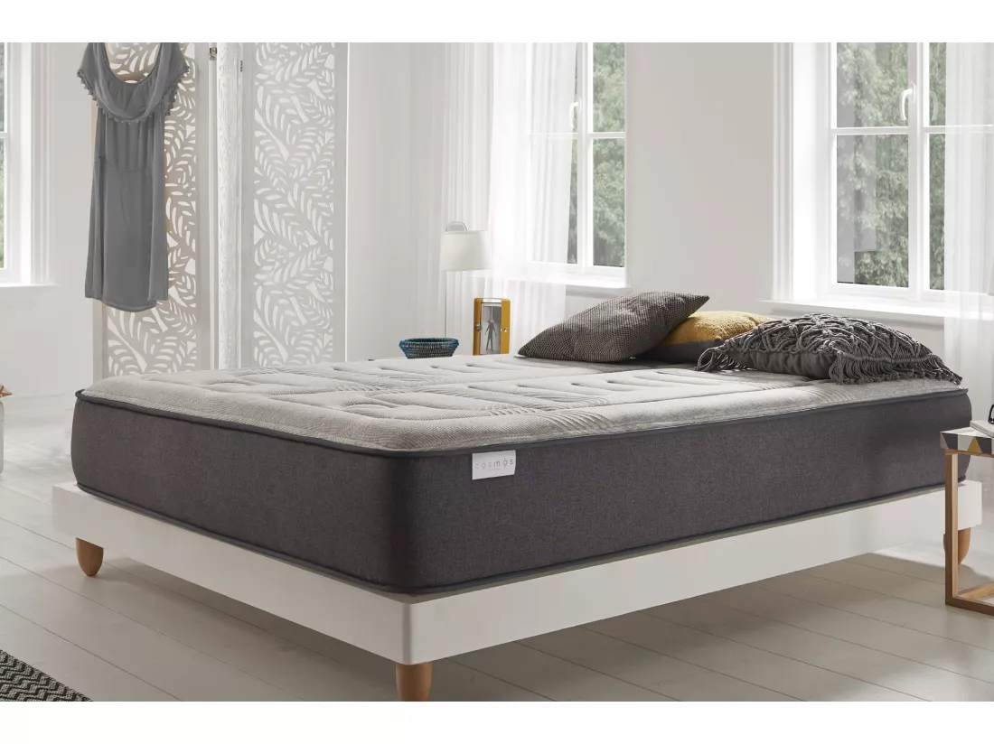 Cosmos - Matelas Jupiter 160x200 cm - Mousse à mémoire de forme HR - Soutien Blue Latex - Très Épais 30 cm, 7 Zones, Thermorégulateur - Réversible été, hiver