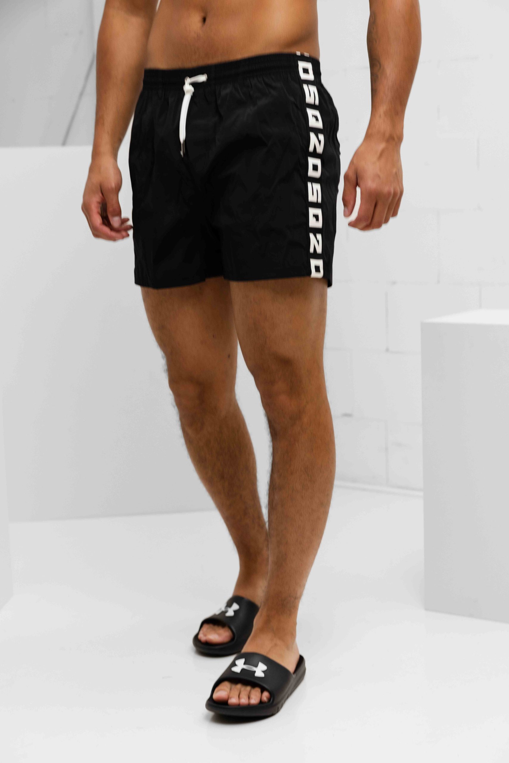 Dsquared2 Tape Logo Zwembroek Heren Zwart
