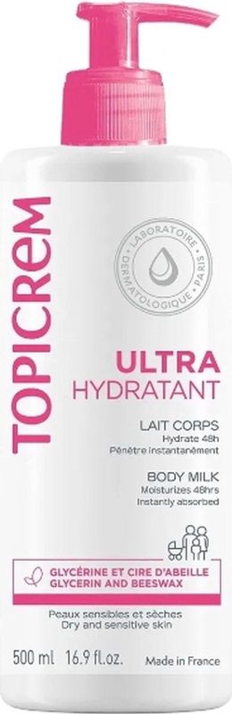 TOPICREM UH Body Milk - 1L - Hydratatie - Voor Droge Gevoelige Huid