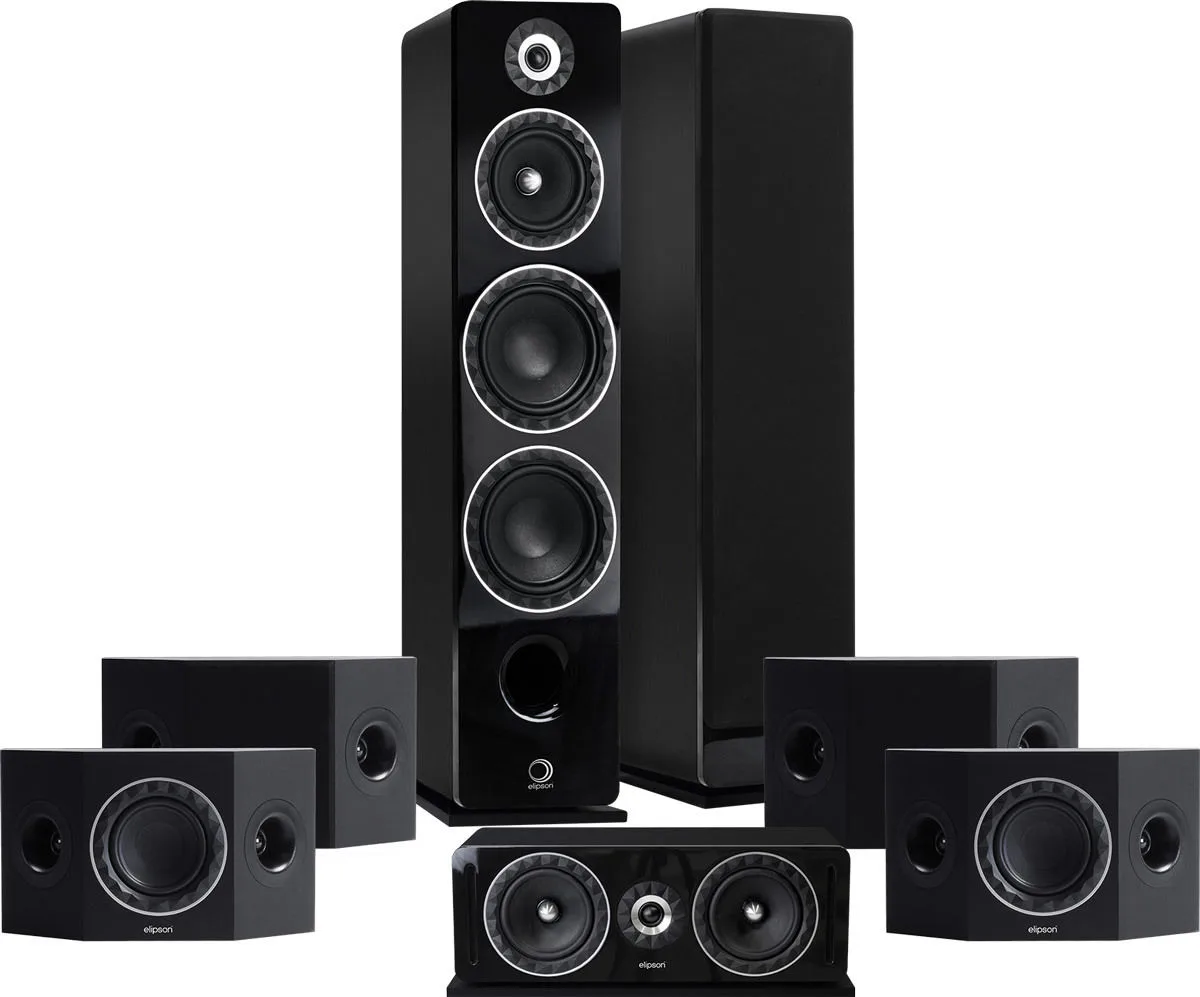 Elipson Prestige Facet HCS 24F 7.0 Noir Packs enceintes grand spectacle
