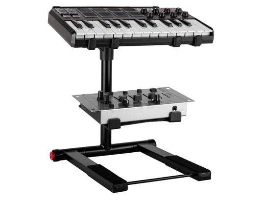 IBIZA - Support tablette tactile Slap 200 support double dj ordinateur -noir