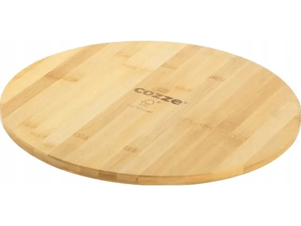 Cozze® pizzaskærebræt Ø350 x 15mm Bambus træ