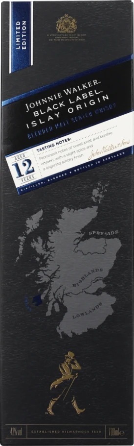 JOHNNIE WALKER BLACK LABEL ISLAY ORIGIN 70CL