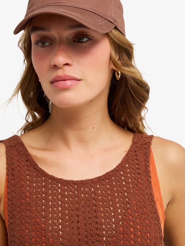 Playa Mood Robe de plage en crochet Marron Femme