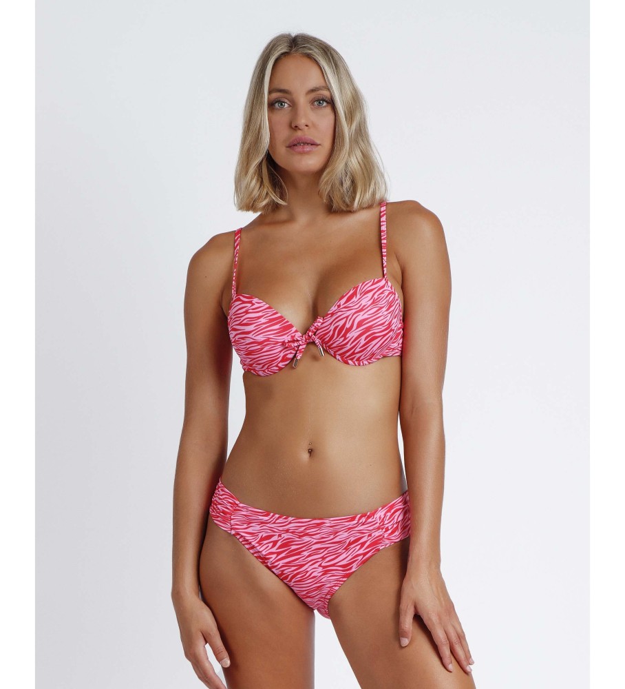 Biquíni Push Up Admas Zebra Cores vermelho