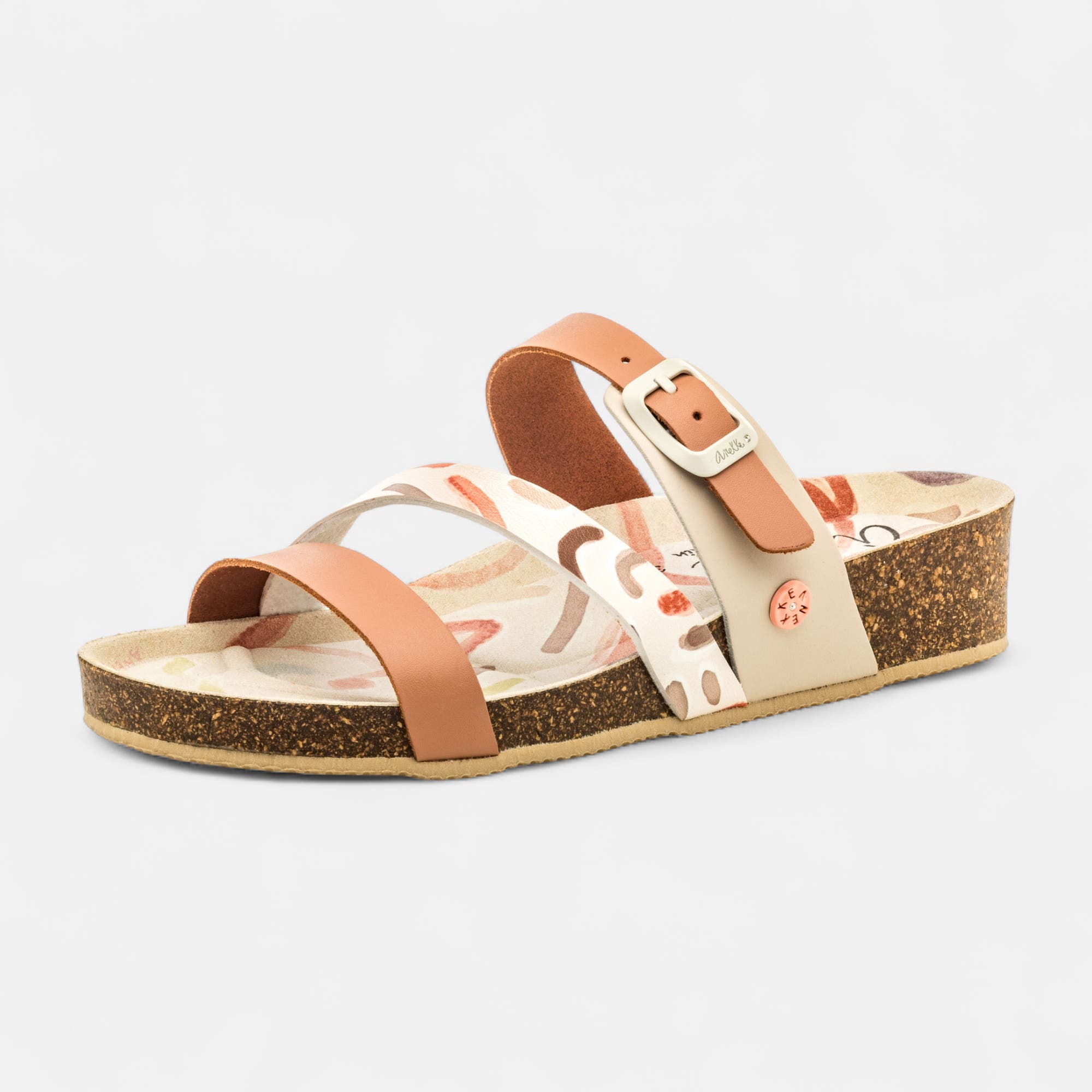 Mules semelle liège Femme rose
