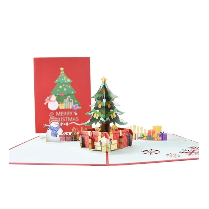 Weihnachts Glückwunschkarte Gruss Pop-Up Doppelkarte   Umschlag - Merry Christmas