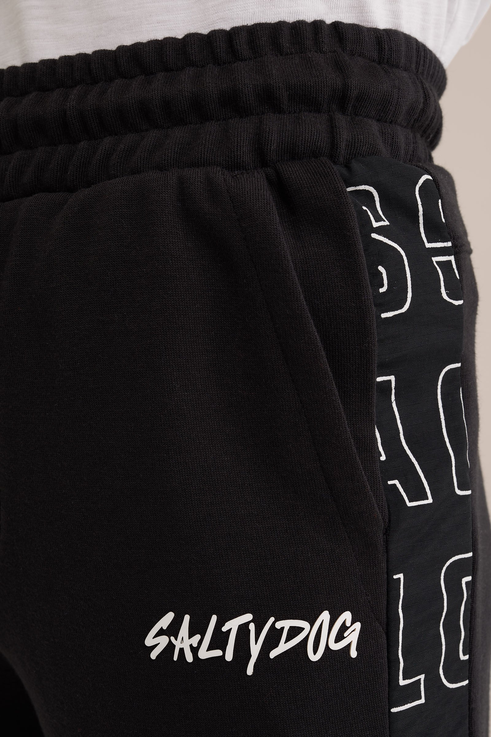Jongens joggingbroek met tapedetail Salty Dog Zwart