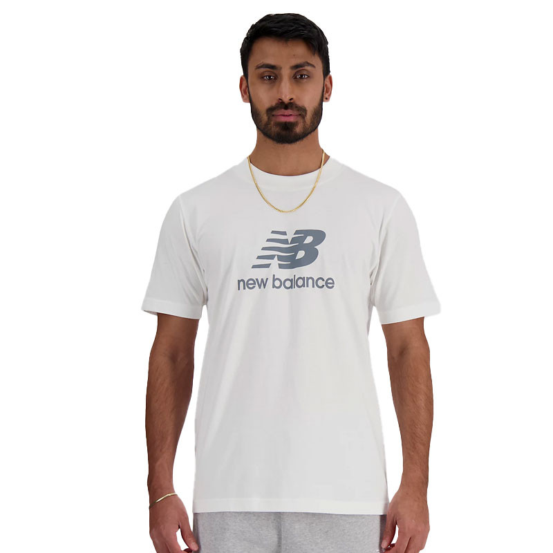 Tee-shirt New Balance Essential Logo pour homme coloris blanc