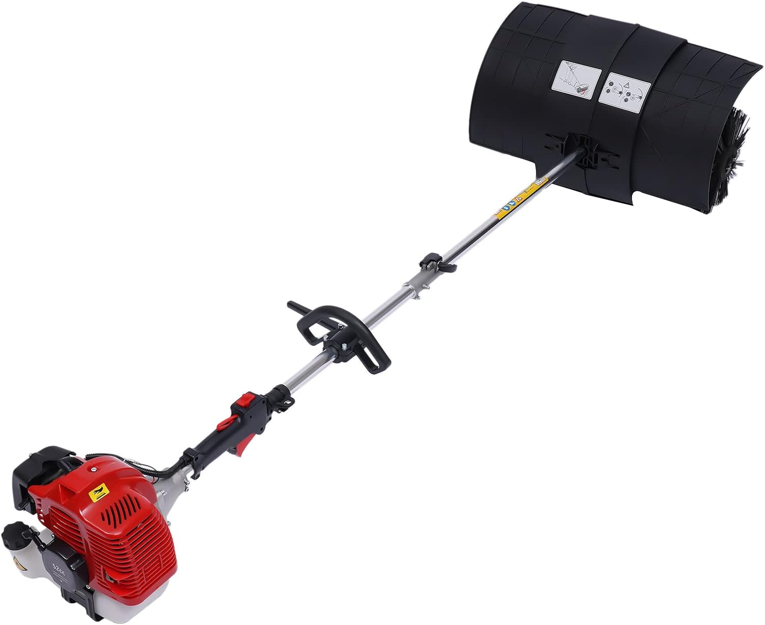 Leistungsstark Effizient Motorbesen SchneeräUmer Kehrmaschine Elekrischer Sweep Benzin Motor SchneefräSe RäUmgeräT Schnee Sweeper MotorbüRste Schneeschieber Besen Mit 1000Ml Kraftstofftankvolum
