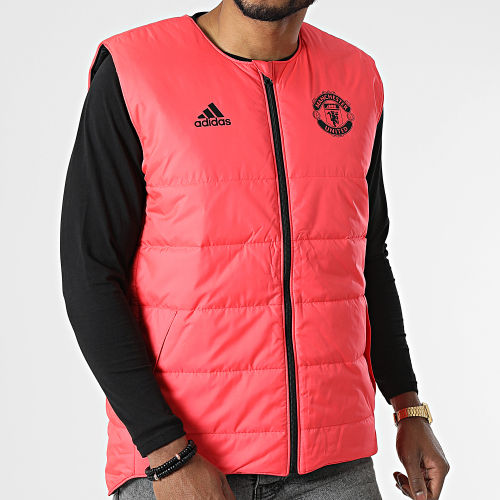 Doudoune Sans Manches Réversible Manchester United FC HG1248 Noir Rouge