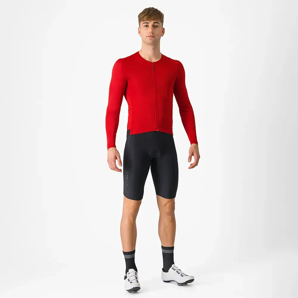 Castelli Fly Fietsshirt Lange Mouwen Rood Heren