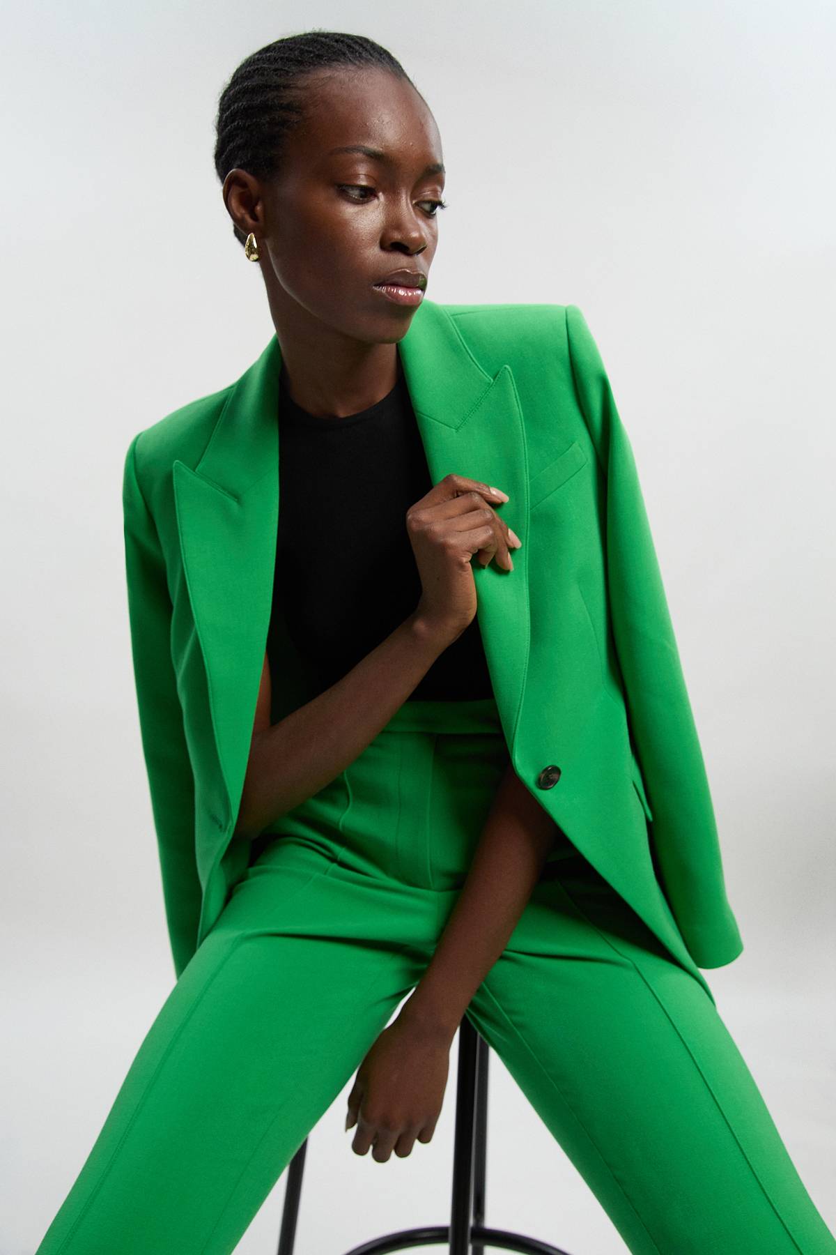 KarenMillen Blazer Petite Ajusté Stretch À Simple Boutonnage