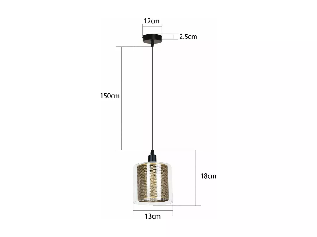 NETTLIFE Suspension salon doré lampe suspendue vintage 3 ampoules E14 verre industriel HAUTEUR RÉGLABLE